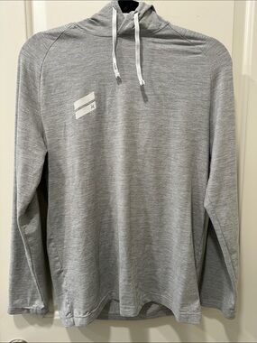Hurley Men's Light Gray Hooded Long-Sleeve
